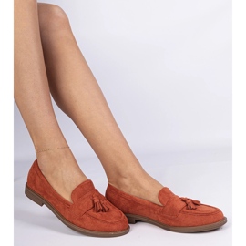 Mocasines de mujer naranja de Ekozamsz con flecos 4