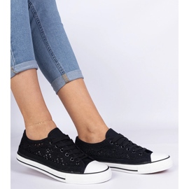 Zapatillas de zapatillas negras para mujeres negro 2