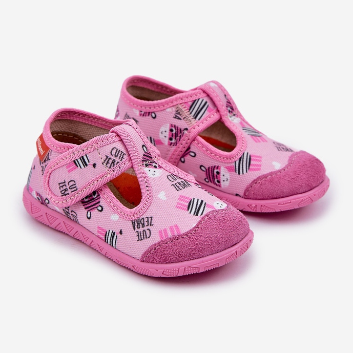 Zapatillas para niños con celo rosa rosado 1 Zapatillas para niños con celo rosa rosado 1