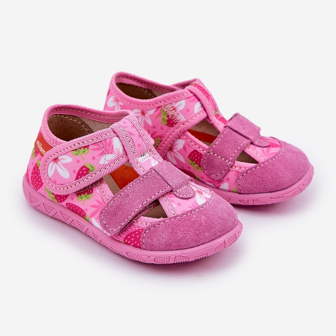 Zapatillas para niños para fresas rosadas 1
