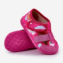 Zapatillas para niños para velcro en unicornio fucsia rosado 3