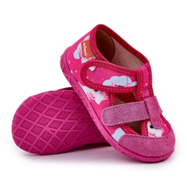 Zapatillas para niños para velcro en unicornio fucsia rosado 7