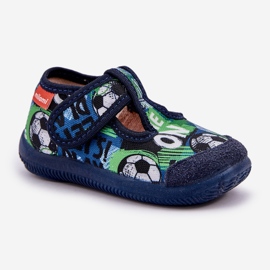 Zapatillas para niños flexibles para pelotas de velcro bolas azul marino 5