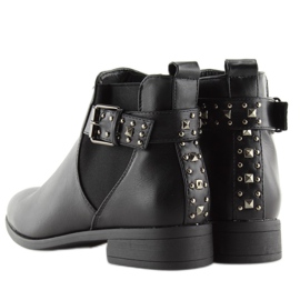 Botines Chelsea negros con tachuelas negras C532 negro 3