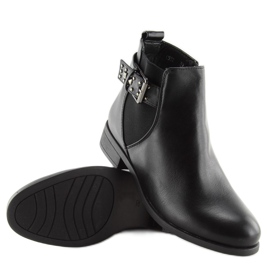 Botines Chelsea negros con tachuelas negras C532 negro 2