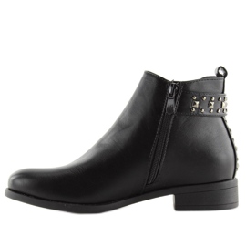 Botines Chelsea negros con tachuelas negras C532 negro 5