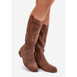 S.Barski Botas con un S. Barski Hy51-860 de tacón de tacón plano marrón 1