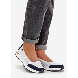 Ballerinas de cuña azul y azul marino blanco 1 Ballerinas de cuña azul y azul marino blanco 1