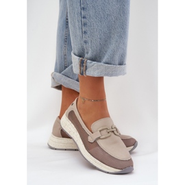S.Barski Mujer D&amp;A TW210 de cuero Gray Gray gris 3