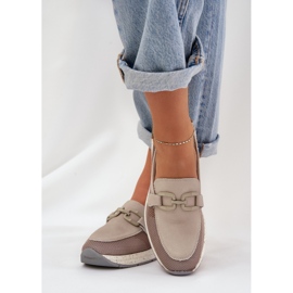 S.Barski Mujer D&amp;A TW210 de cuero Gray Gray gris 6