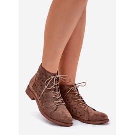 S.Barski Botas bajas con un patrón de trabajo abierto S. Barski Hy51-185 Brown marrón 1