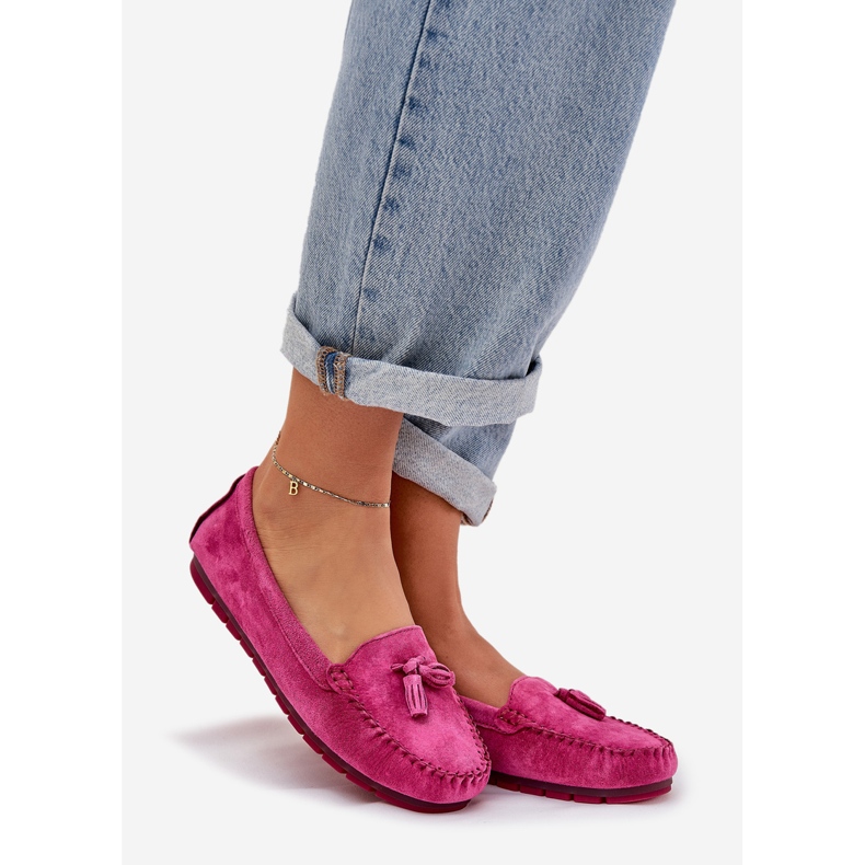 S.Barski FURANS FLAT CLASICA MOCASINS S. BARSKI LR51-548 FUKSJA rosa 1