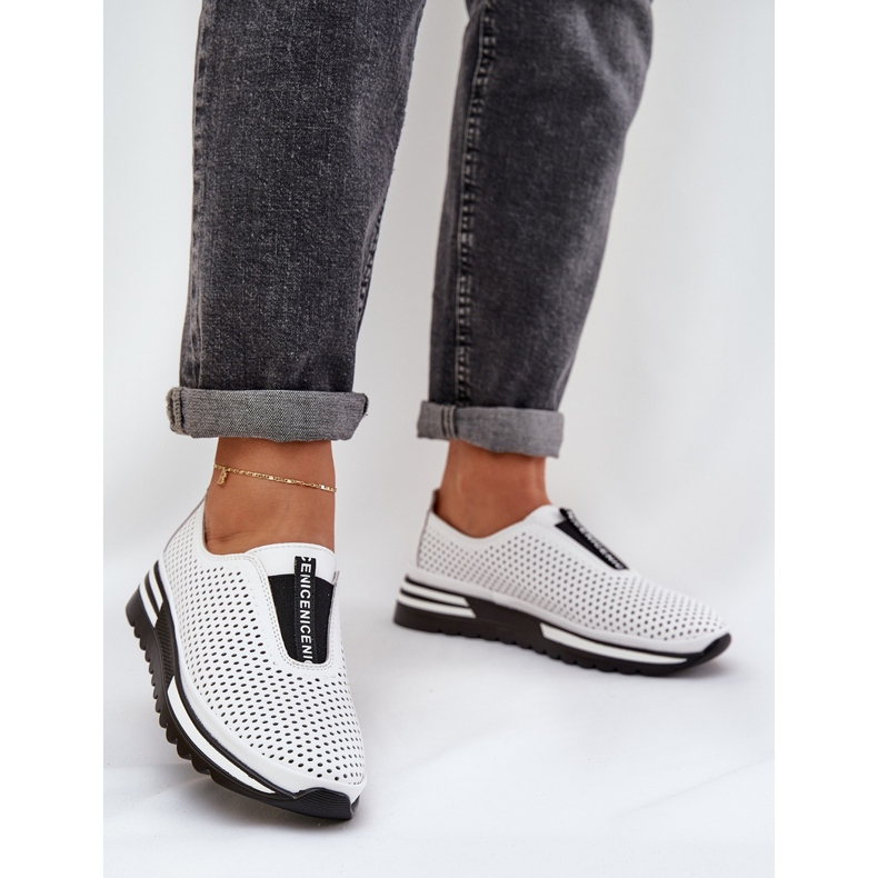 S.Barski Zapatos de mujer atacados hechos de cuero natural S. Barski LR51-672 White blanco 2 S.Barski Zapatos de mujer atacados hechos de cuero natural S. Barski LR51-672 White blanco 2