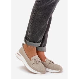 S.Barski Mocasines de cuero para mujeres en la plataforma S. Barski LR51-556 beige 1