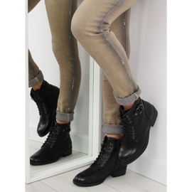 Botines negros con cordones B0-165 negro 7