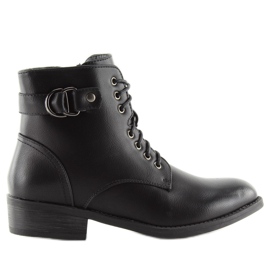 Botines negros con cordones B0-165 negro 2 Botines negros con cordones B0-165 negro 2