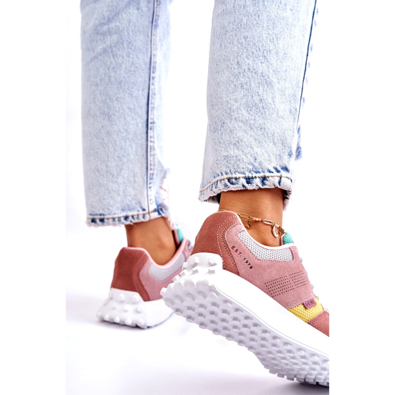 Big Star Sneakers de mujer Pink-Beige rosado 4