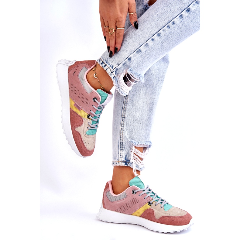 Big Star Sneakers de mujer Pink-Beige rosa 2