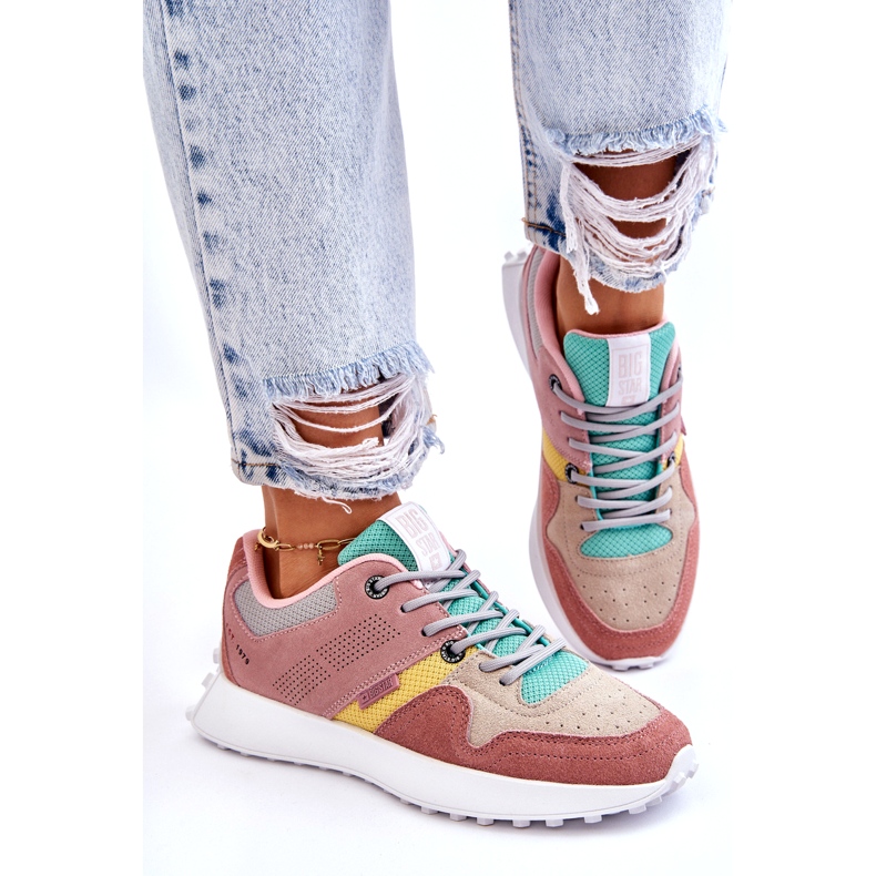 Big Star Sneakers de mujer Pink-Beige rosa 3