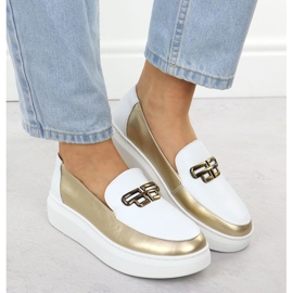 Zapatos de cuero para mujeres en la plataforma White Gold T.Sokolski W25-499 blanco 6