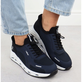 Zapatos deportivos femeninos azul marino rieker n5257-14 6