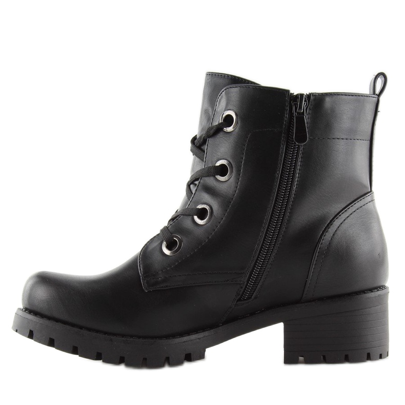Botas negras con cordones HQ891 negro 1 Botas negras con cordones HQ891 negro 1