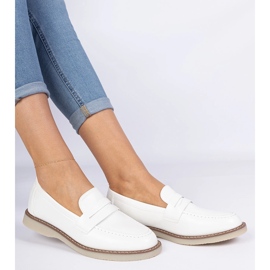 Mocasines mujer clásicos blancos 4