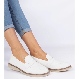 Mocasines mujer clásicos blancos 5