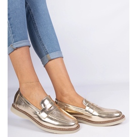 Mocasines de mujer Golden Classic dorado 3
