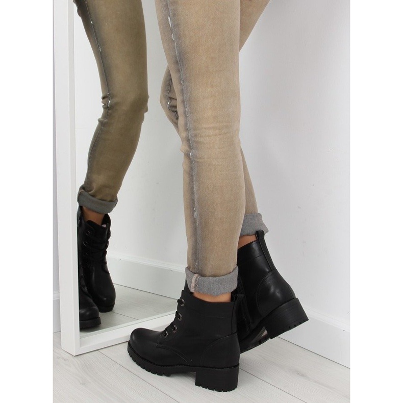 Botas negras con cordones HQ891 negro 2 Botas negras con cordones HQ891 negro 2