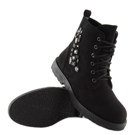 Botas negras con cordones HQ901 negro 2