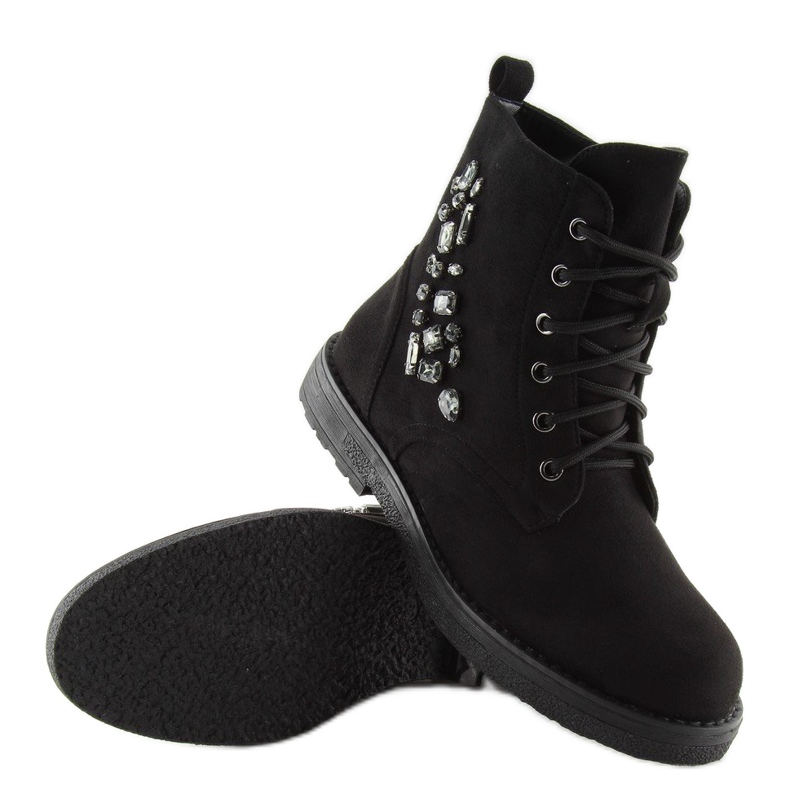 Botas negras con cordones HQ901 negro 2 Botas negras con cordones HQ901 negro 2