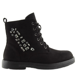 Botas negras con cordones HQ901 negro 4