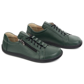 Olivier Zapatos minimalistas descalzos de cuero 1242 verde 2