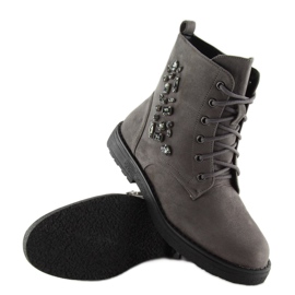 Gris Botas con cordones HQ901 gris 2 Gris Botas con cordones HQ901 gris 2