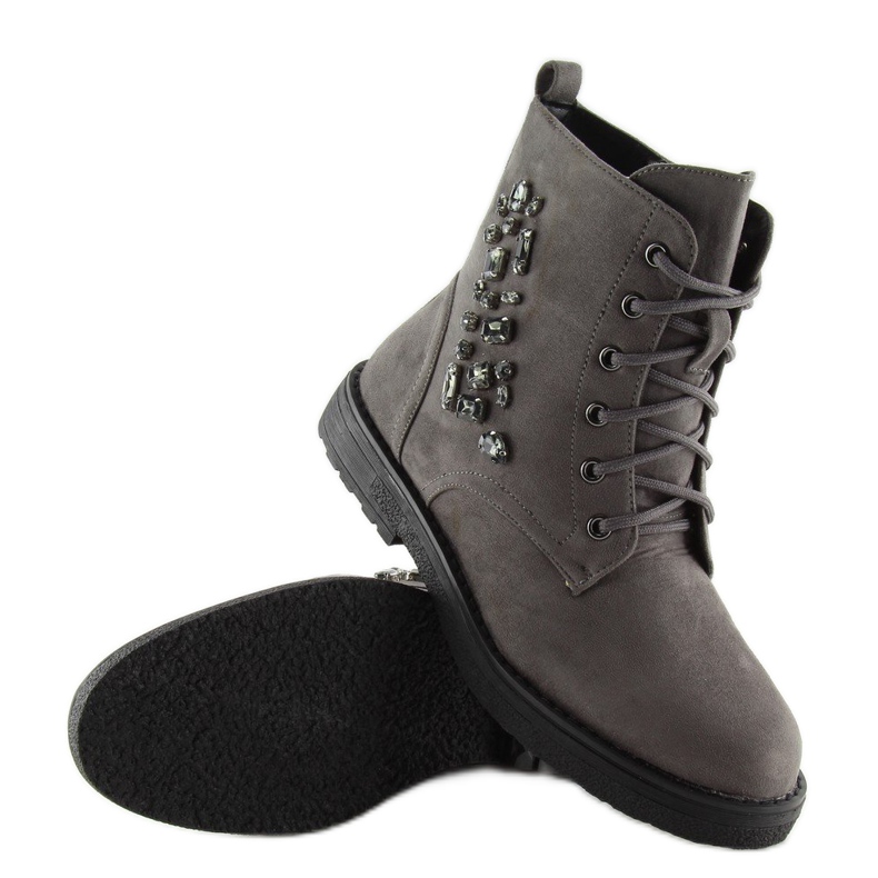 Gris Botas con cordones HQ901 gris 2 Gris Botas con cordones HQ901 gris 2