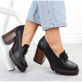 Moccasin Shoes en el Potocki Post en SZ12403 WOL287 negro 4
