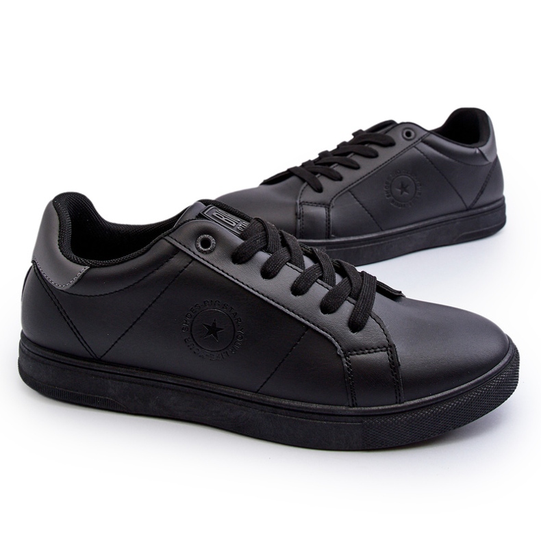 Zapatillas Bajas para Hombre Piel Ecológica Big Star NN174284 Negro 4
