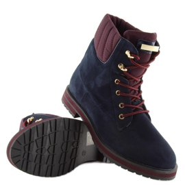 Botas con cordones, azul marino 2