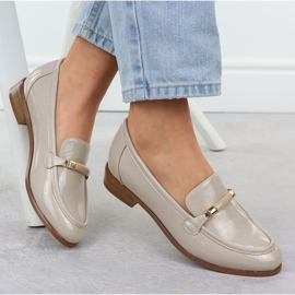 Potocki Zapatos beige beige lacados con lacado bajo de mujeres SZ12065 4
