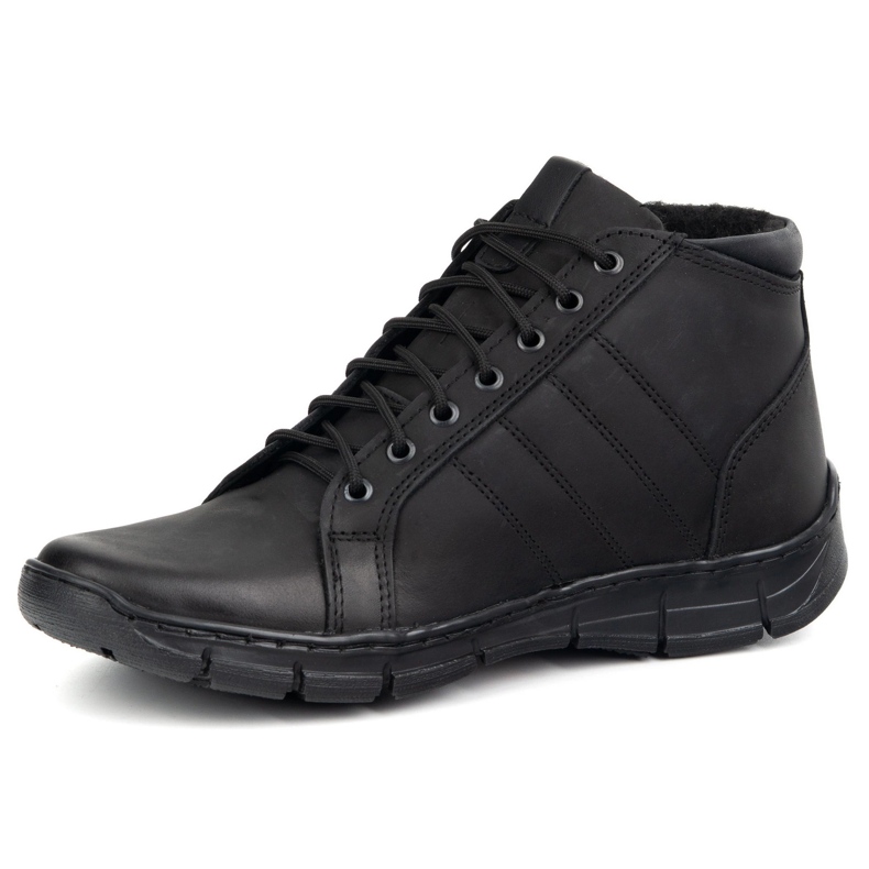 Olivier Zapatos para hombres Lace -Up Tobillo de cuero 311kz Fut Black negro 1