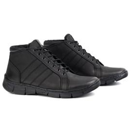 Olivier Zapatos para hombres Lace -Up Tobillo de cuero 311kz Fut Black negro 2
