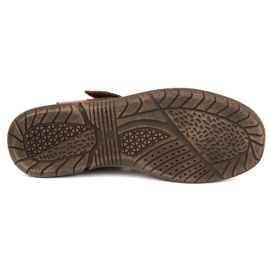 KOMODO Zapatos de cuero de velcro 937 marrón 7