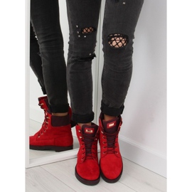 Botas con cordones rojo 1539 Rojo 4