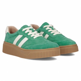 Zapatillas de deporte de cuero Filippo DP6776/25 Green Suede verde 4