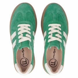 Zapatillas de deporte de cuero Filippo DP6776/25 Green Suede verde 3