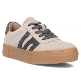 Zapatillas de deporte de cuero Filippo DP6798/25 beige con gris 1