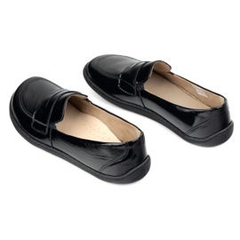 Olivier Barefoot elegante mocasines de cuero minimalista de mujeres 1280 Negro 6