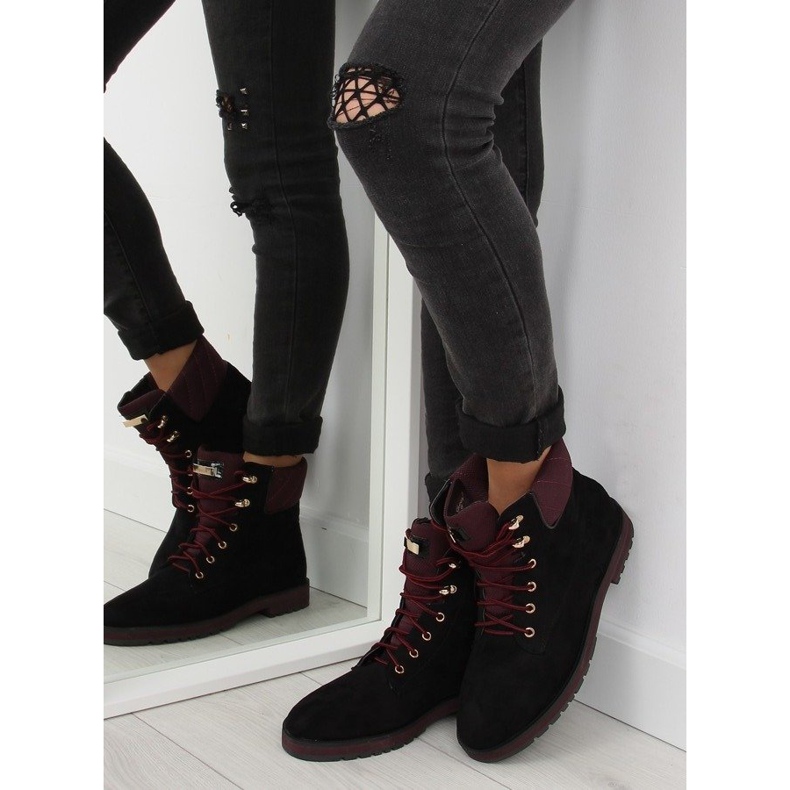 Botines negros con cordones 1539 Black 2