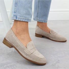 Zapatos de ante Openwork Lords Potocki SZ12585 Beige 5